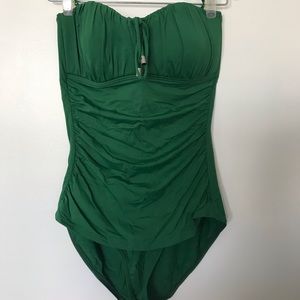 Emerald green one piece swimsuit